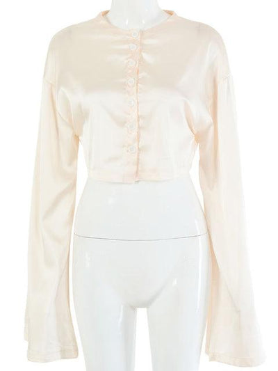 Casual Satin Two Piece Dress Set For Women - ItemBear.com