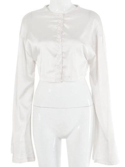 Casual Satin Two Piece Dress Set For Women - ItemBear.com