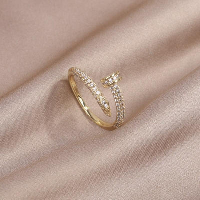 Classic Korean Style Copper Zircon Ring - ItemBear.com