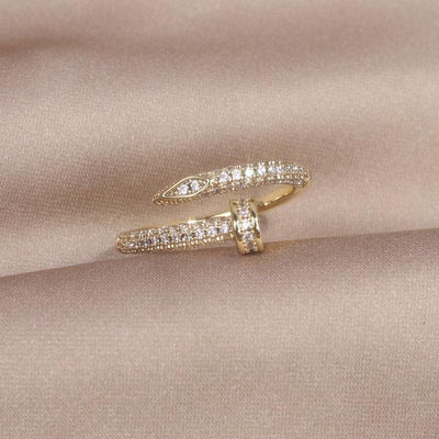 Classic Korean Style Copper Zircon Ring - ItemBear.com