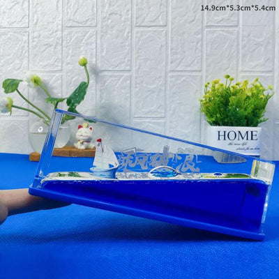 Creative Cruise Ship Fluid Drift Bottle Desktop Decoration - ItemBear.com