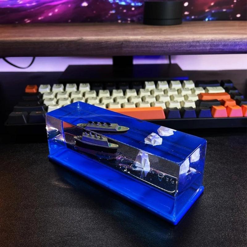 Creative Cruise Ship Fluid Drift Bottle Desktop Decoration - ItemBear.com