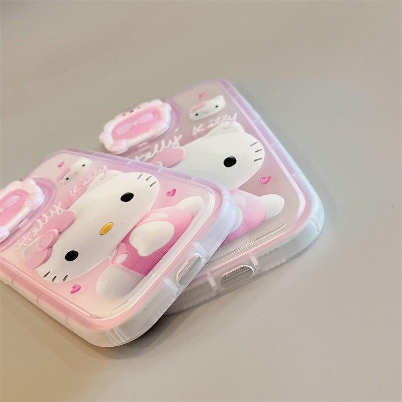 Creative Lens Makeup Mirror Stand Phone Cases For iPhones - ItemBear.com