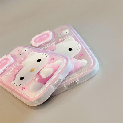 Creative Lens Makeup Mirror Stand Phone Cases For iPhones - ItemBear.com