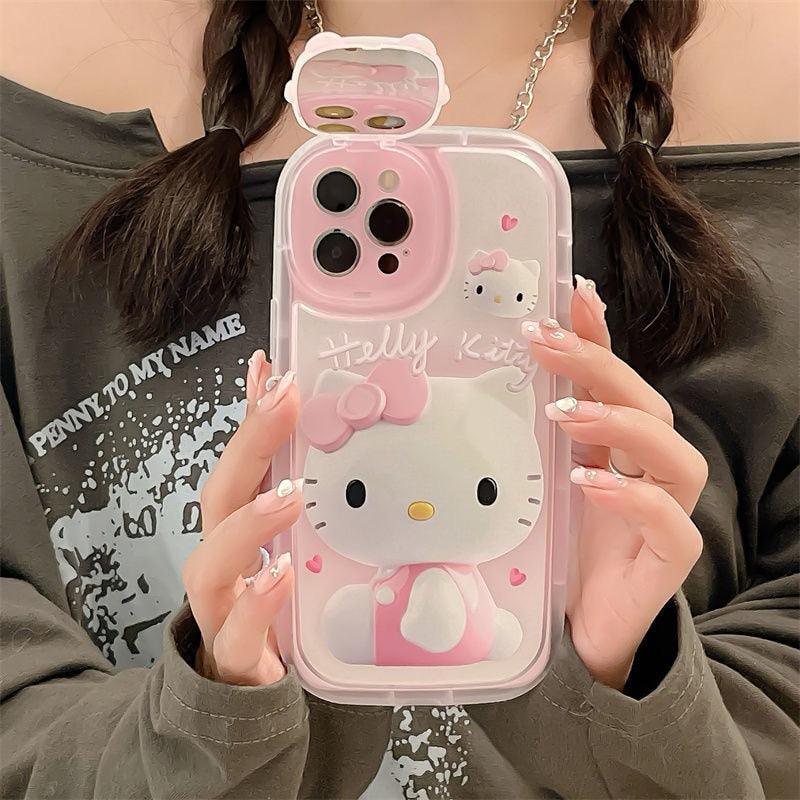 Creative Lens Makeup Mirror Stand Phone Cases For iPhones - ItemBear.com