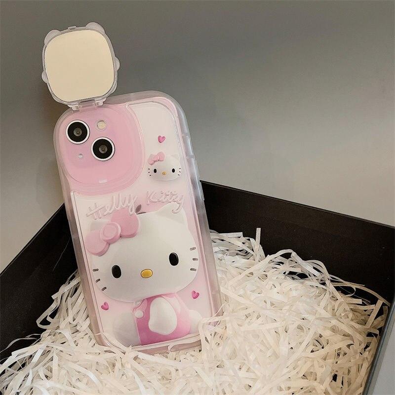 Creative Lens Makeup Mirror Stand Phone Cases For iPhones - ItemBear.com