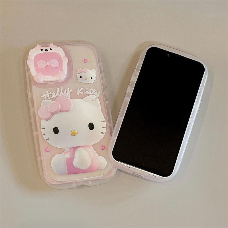 Creative Lens Makeup Mirror Stand Phone Cases For iPhones - ItemBear.com