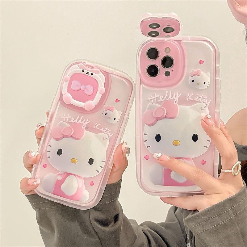 Creative Lens Makeup Mirror Stand Phone Cases For iPhones - ItemBear.com