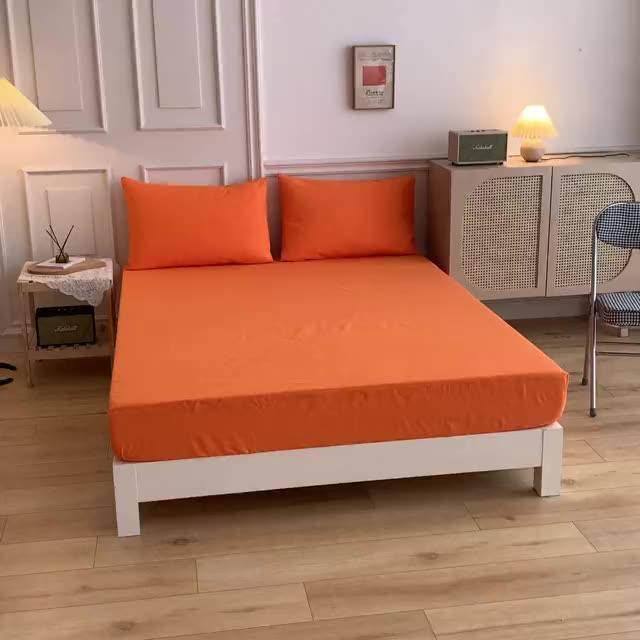 Cross - border new product solid color brushed bed sheet bed cover modern minimalist home fabric bed sheet waterproof baby wetting bed sheet - ItemBear.com