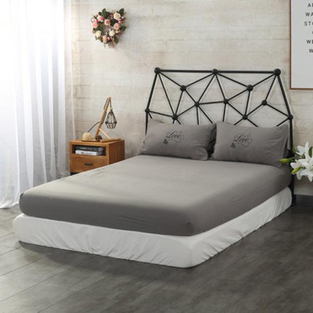 Cross - border new product solid color brushed bed sheet bed cover modern minimalist home fabric bed sheet waterproof baby wetting bed sheet - ItemBear.com