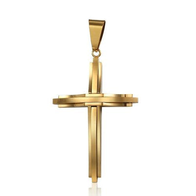 Dropshipping Cross Pendant Necklaces For Men Black Gold Color Silver AliExpress Winners