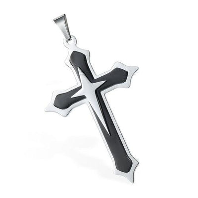 Dropshipping Cross Pendant Necklaces For Men Black Gold Color Silver AliExpress Winners