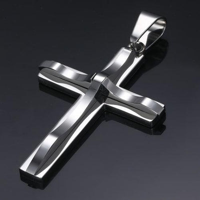 Dropshipping Cross Pendant Necklaces For Men Black Gold Color Silver AliExpress Winners