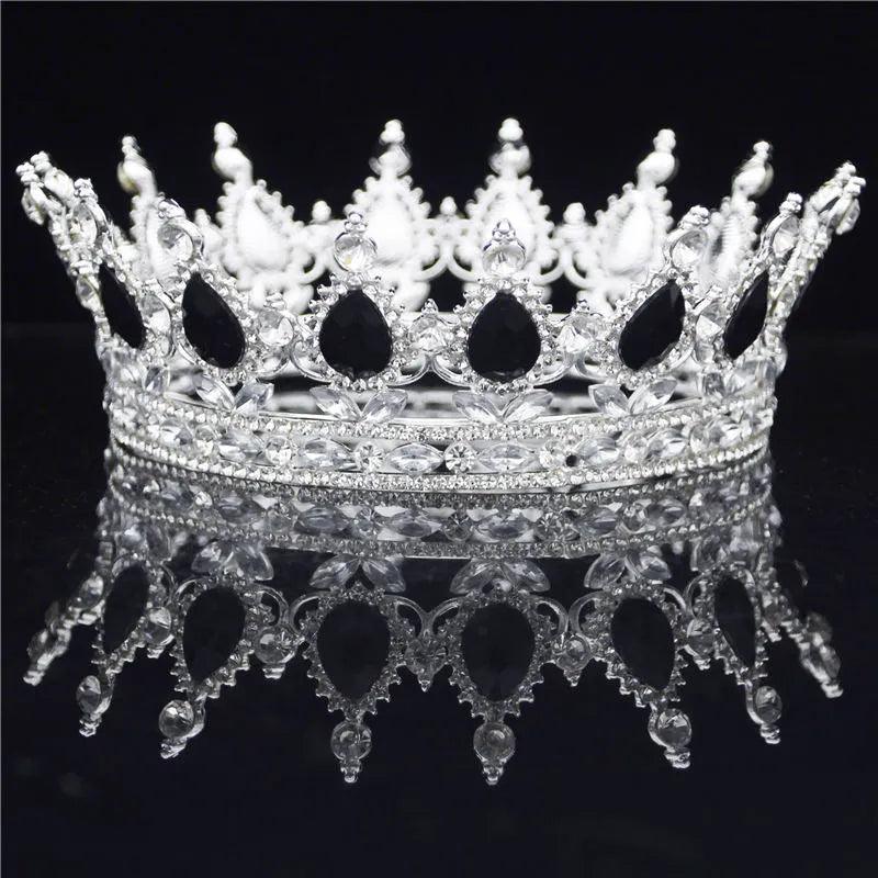 Crystal Vintage Royal Queen King Tiaras and Crowns Men/Women Pageant Prom Diadem Hair Ornaments Wedding Hair Jewelry Accessories - ItemBear.com