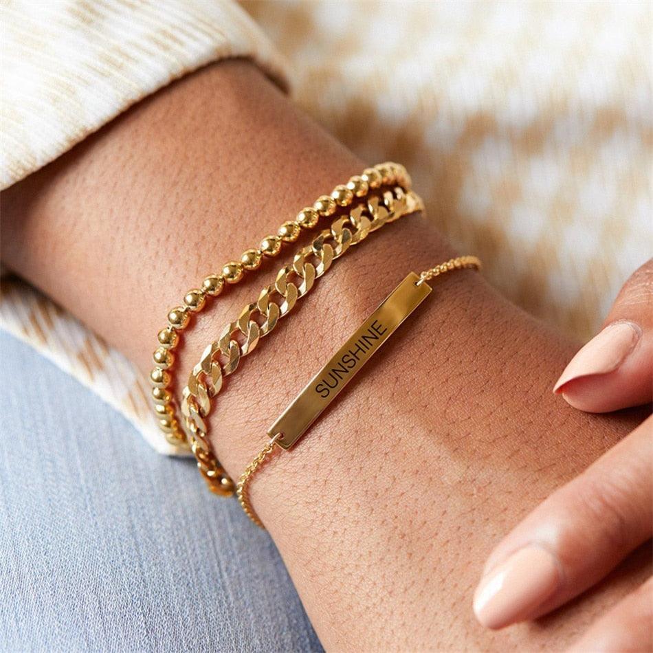 Curb Chain Stainless Steel Bracelet - ItemBear.com