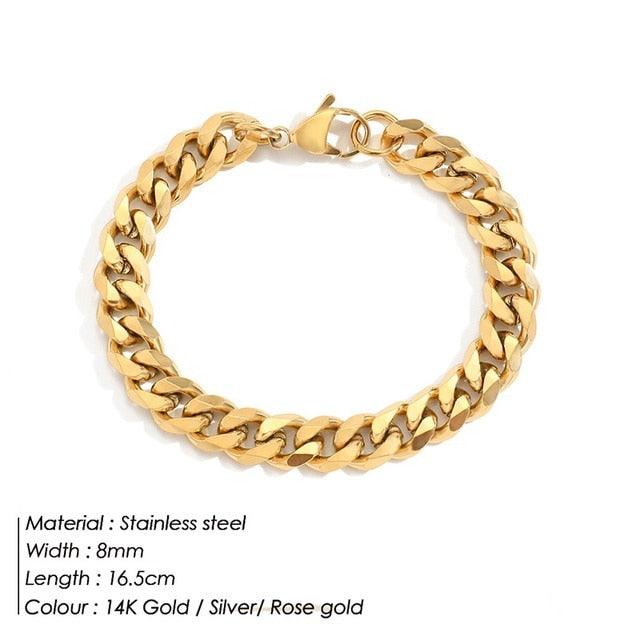 Curb Chain Stainless Steel Bracelet - ItemBear.com