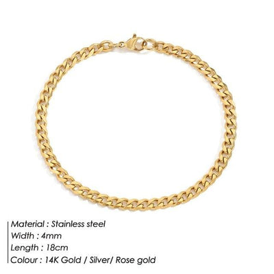 Curb Chain Stainless Steel Bracelet - ItemBear.com