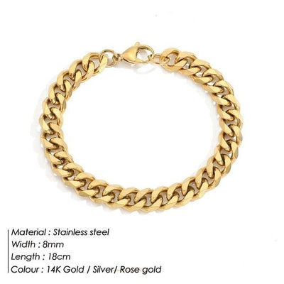 Curb Chain Stainless Steel Bracelet - ItemBear.com