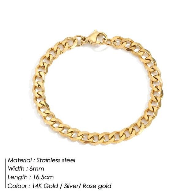 Curb Chain Stainless Steel Bracelet - ItemBear.com