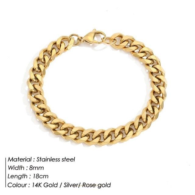 Curb Chain Stainless Steel Bracelet - ItemBear.com