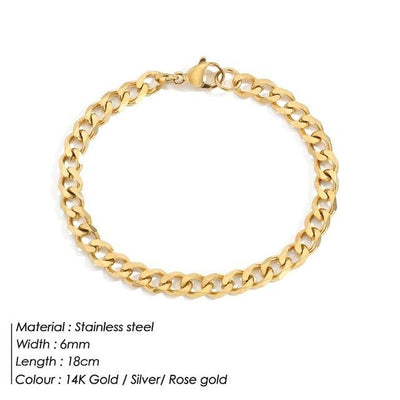 Curb Chain Stainless Steel Bracelet - ItemBear.com