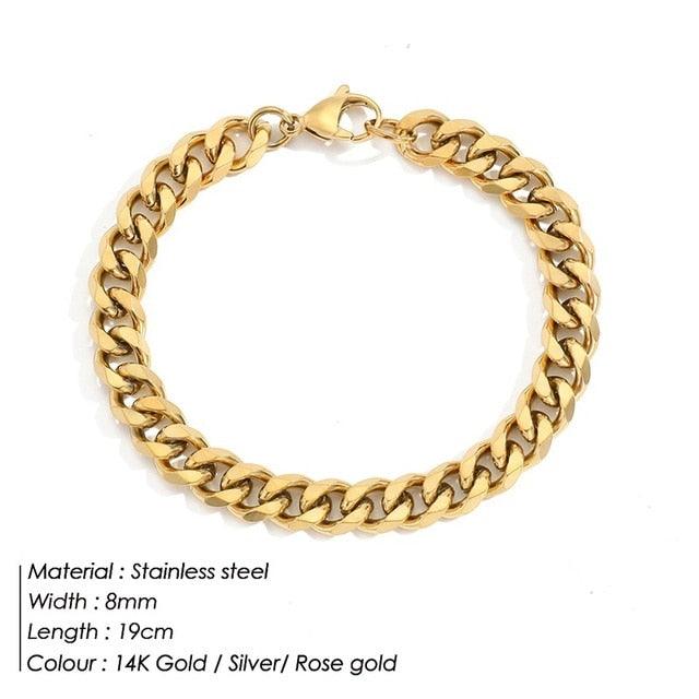 Curb Chain Stainless Steel Bracelet - ItemBear.com