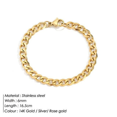 Curb Chain Stainless Steel Bracelet - ItemBear.com