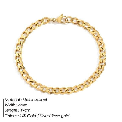 Curb Chain Stainless Steel Bracelet - ItemBear.com
