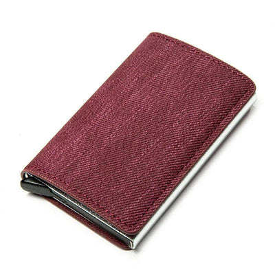 Customized Wallet 2023 Credit Card Holder Men Wallet RFID Aluminium Box Bank Card Holder Vintage Leather Wallet with Money Clips - ItemBear.com