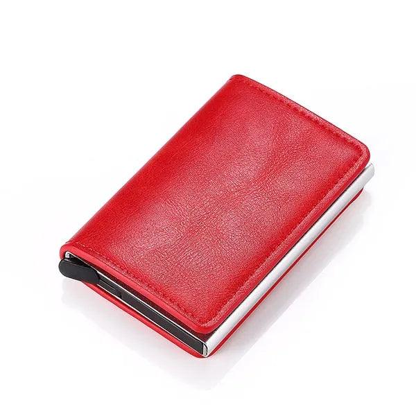 Customized Wallet 2023 Credit Card Holder Men Wallet RFID Aluminium Box Bank Card Holder Vintage Leather Wallet with Money Clips - ItemBear.com