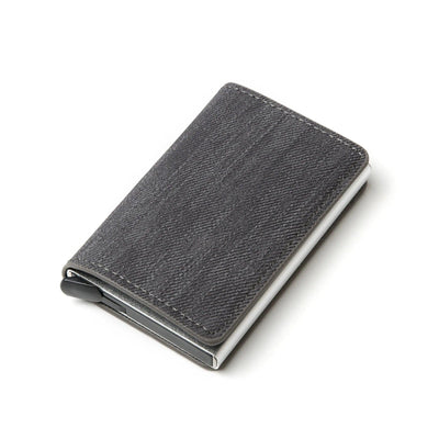 Customized Wallet 2023 Credit Card Holder Men Wallet RFID Aluminium Box Bank Card Holder Vintage Leather Wallet with Money Clips - ItemBear.com