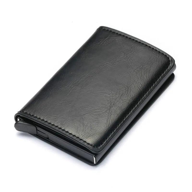 Customized Wallet 2023 Credit Card Holder Men Wallet RFID Aluminium Box Bank Card Holder Vintage Leather Wallet with Money Clips - ItemBear.com
