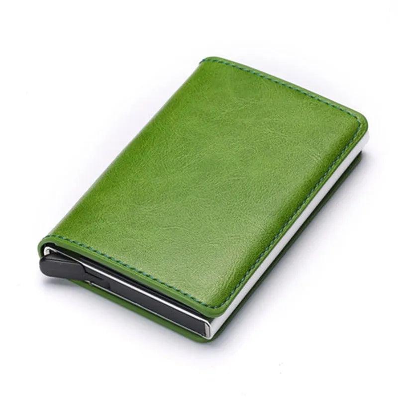 Customized Wallet 2023 Credit Card Holder Men Wallet RFID Aluminium Box Bank Card Holder Vintage Leather Wallet with Money Clips - ItemBear.com