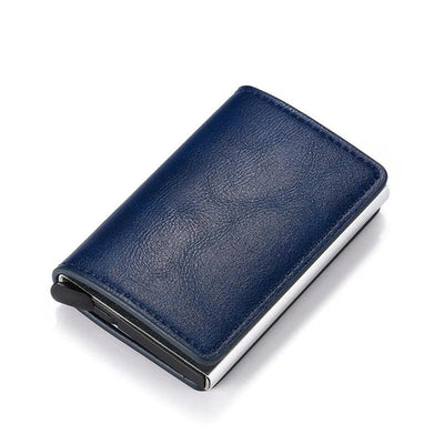Customized Wallet 2023 Credit Card Holder Men Wallet RFID Aluminium Box Bank Card Holder Vintage Leather Wallet with Money Clips - ItemBear.com