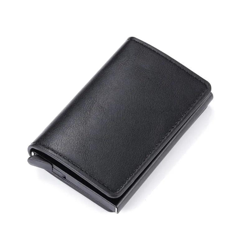 Customized Wallet 2023 Credit Card Holder Men Wallet RFID Aluminium Box Bank Card Holder Vintage Leather Wallet with Money Clips - ItemBear.com