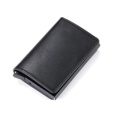 Customized Wallet 2023 Credit Card Holder Men Wallet RFID Aluminium Box Bank Card Holder Vintage Leather Wallet with Money Clips - ItemBear.com