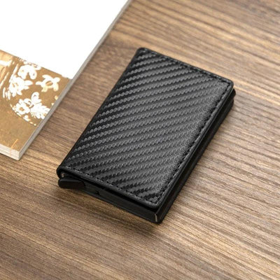 Customized Wallet 2023 Credit Card Holder Men Wallet RFID Aluminium Box Bank Card Holder Vintage Leather Wallet with Money Clips - ItemBear.com