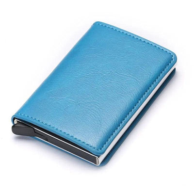 Customized Wallet 2023 Credit Card Holder Men Wallet RFID Aluminium Box Bank Card Holder Vintage Leather Wallet with Money Clips - ItemBear.com