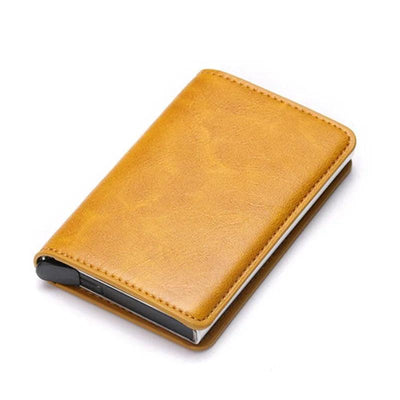 Customized Wallet 2023 Credit Card Holder Men Wallet RFID Aluminium Box Bank Card Holder Vintage Leather Wallet with Money Clips - ItemBear.com