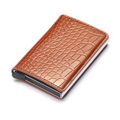 Customized Wallet 2023 Credit Card Holder Men Wallet RFID Aluminium Box Bank Card Holder Vintage Leather Wallet with Money Clips - ItemBear.com