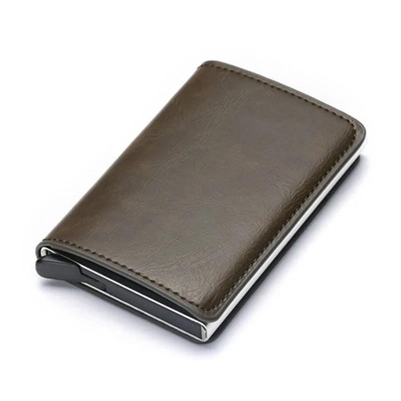 Customized Wallet 2023 Credit Card Holder Men Wallet RFID Aluminium Box Bank Card Holder Vintage Leather Wallet with Money Clips - ItemBear.com