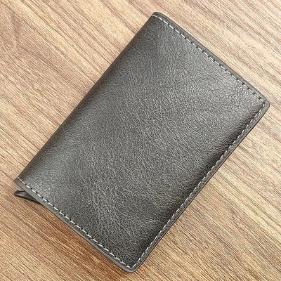 Customized Wallet 2023 Credit Card Holder Men Wallet RFID Aluminium Box Bank Card Holder Vintage Leather Wallet with Money Clips - ItemBear.com