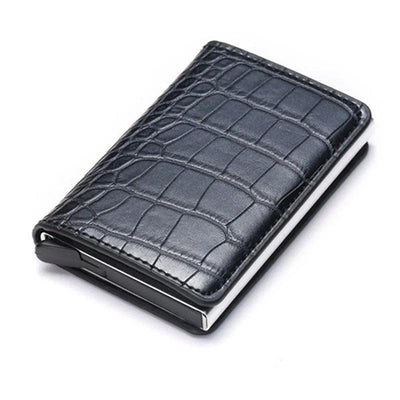 Customized Wallet 2023 Credit Card Holder Men Wallet RFID Aluminium Box Bank Card Holder Vintage Leather Wallet with Money Clips - ItemBear.com