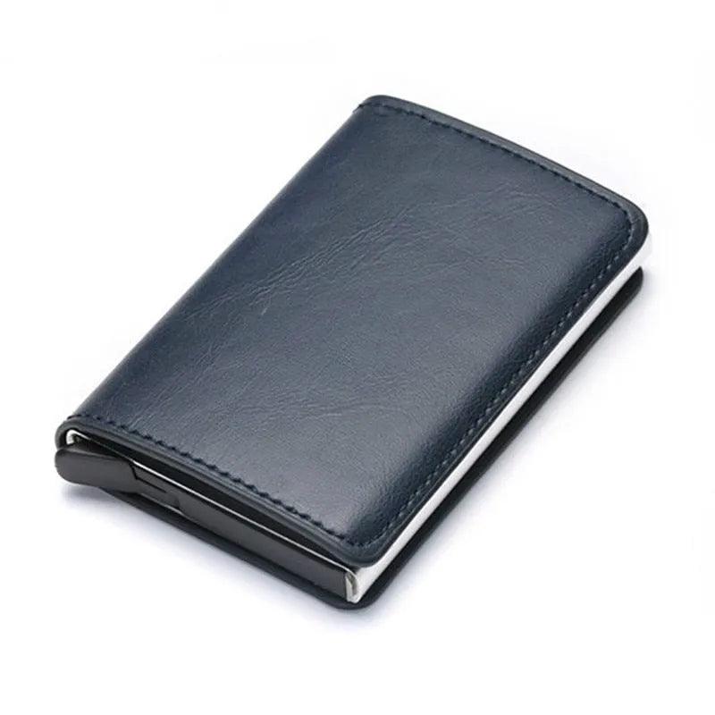 Customized Wallet 2023 Credit Card Holder Men Wallet RFID Aluminium Box Bank Card Holder Vintage Leather Wallet with Money Clips - ItemBear.com
