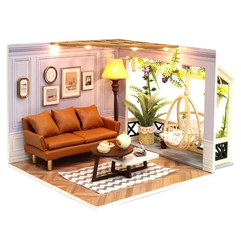 CUTEBEE Doll House Miniature DIY Dollhouse With Furnitures Wooden House Casa Diorama Toys For Children Birthday Gift Z007 - ItemBear.com