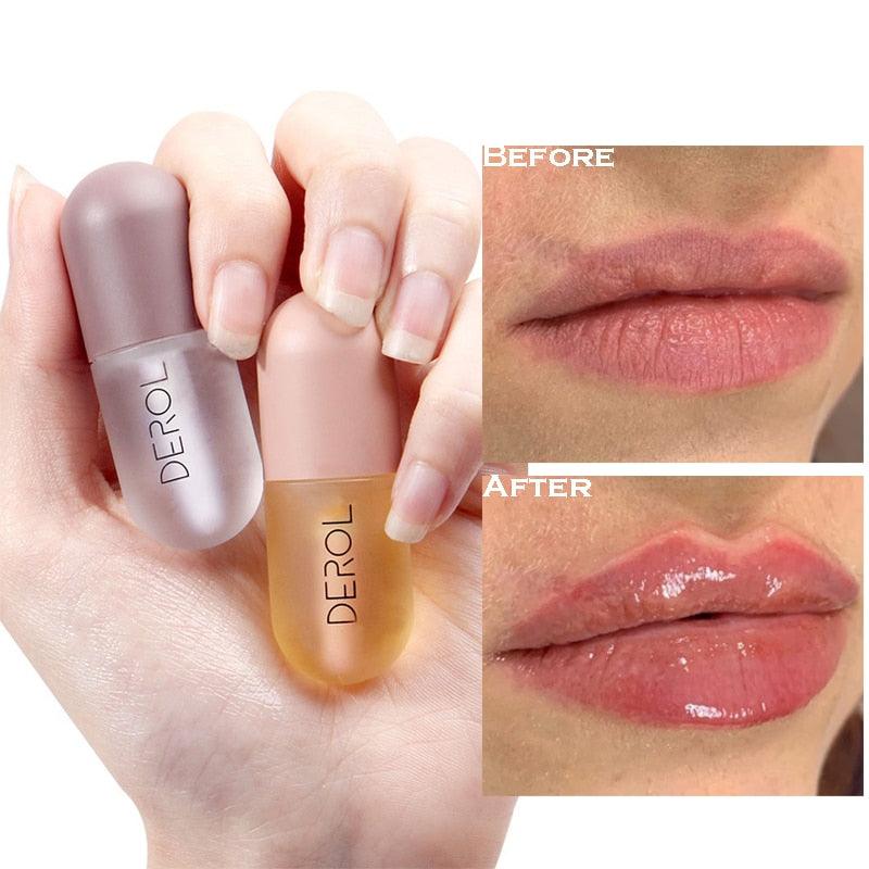 Day Night Instant Volume Lips Plumper Oil Moisturizing Repairing Reduce Lip Fine Line Serum Cosmetic Sexy Lip Gloss Makeup - ItemBear.com