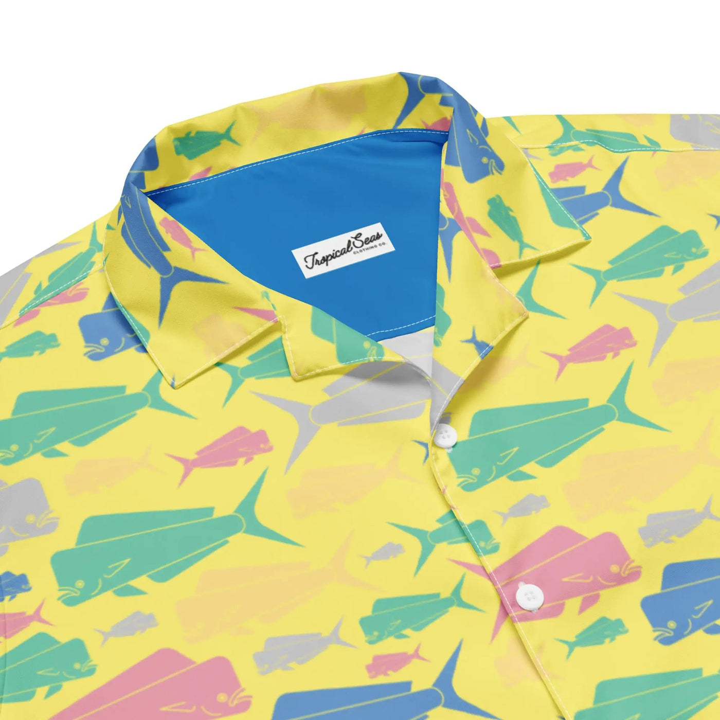 Dorado Fish Island Button Down Hawaiian Shirt - Coastal Summer 2024 Collection - ItemBear.com