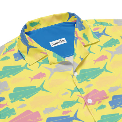 Dorado Fish Island Button Down Hawaiian Shirt - Coastal Summer 2024 Collection - ItemBear.com
