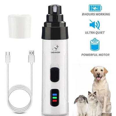 Electric Dog Nail Clippers for Dog Nail Grinders Rechargeable USB Charging Pet Quiet Cat Paws Nail Grooming Trimmer Tools - ItemBear.com