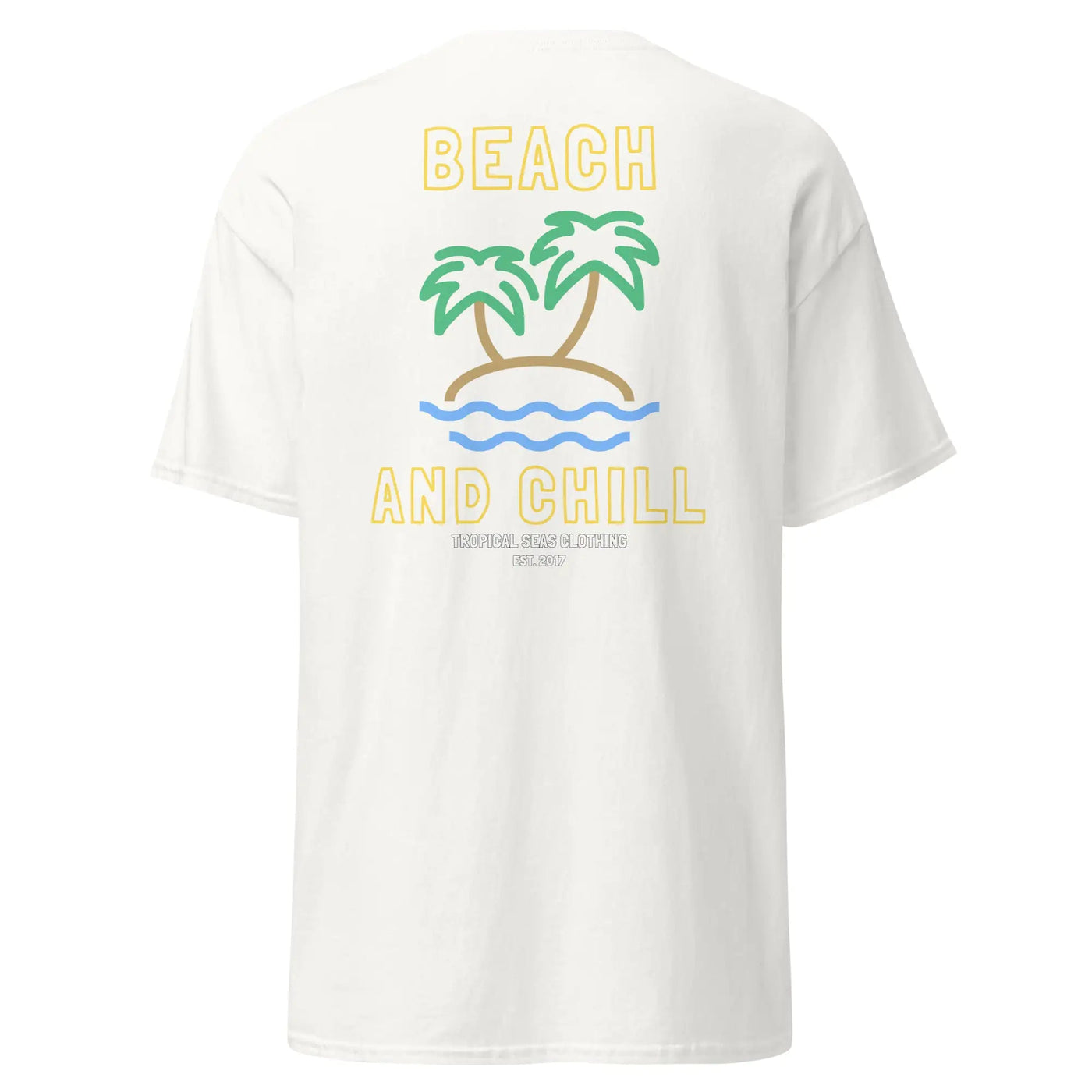 Embroidered Beach and Chill Classic Tee - ItemBear.com
